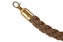 Barrier post rope, bronze, gold latch