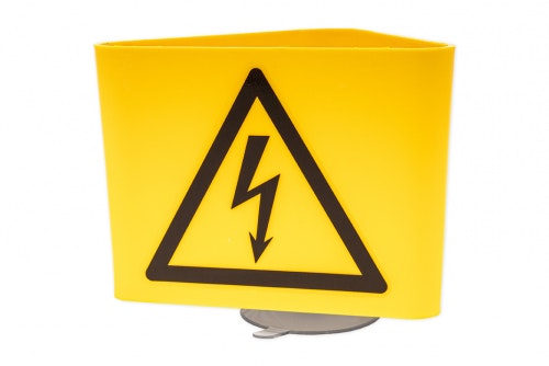 Warning sign car roof high voltage work