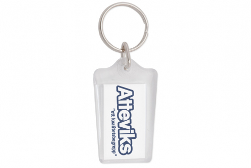 Key ring in plastic, standard with print