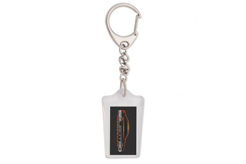 Key ring in plastic, standard with carabiner