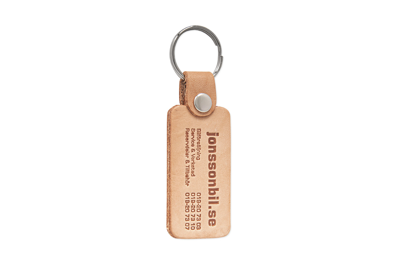 Leather Keychain - Natural