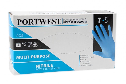 Nitrile gloves blue - S