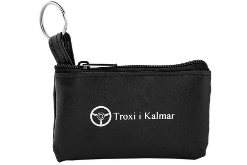 Key pouch with zipper - 1-color print