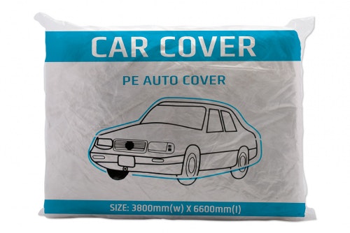 Car cover in plastic