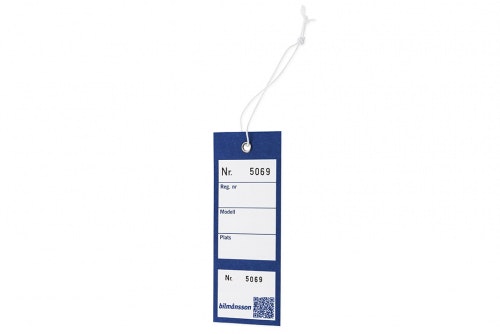 Key labeling with receipt, color print, one side
