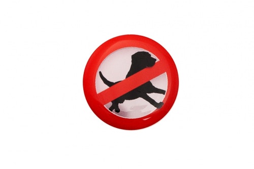 3D-merkkilogo "Ei eläimiä"