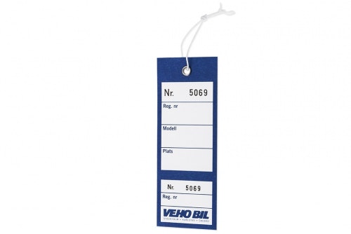 Key labeling with receipt 1-color print one side