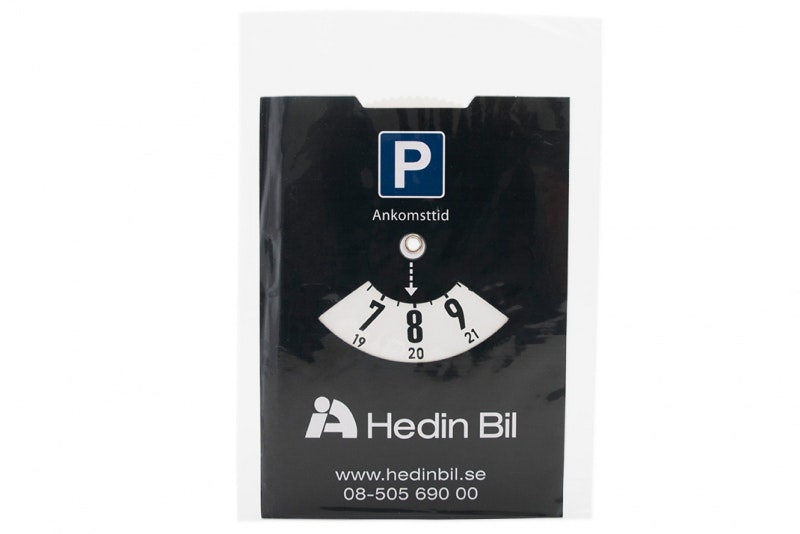 Parking disc with print