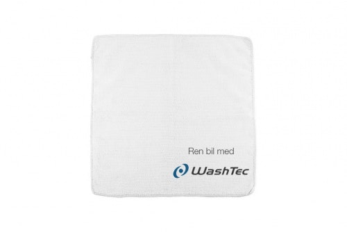 Microfiber cloth white with 2-color print