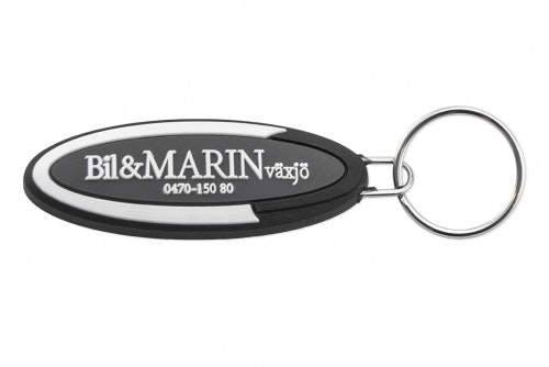 Key ring rubber, embossed logo, customized