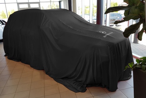 Reveal car cover standard with print - black