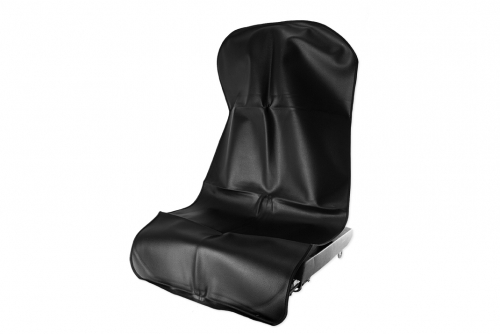Seat protection in black artificial leather